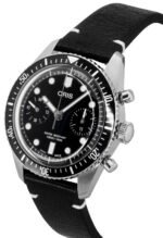 Oris Divers Sixty-Five Chronograph Leather Strap Black Dial Automatic - Image 2