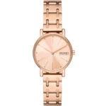 Skagen Signature Lille Rose Gold Tone Stainless Steel Rose Gold Dial Quartz