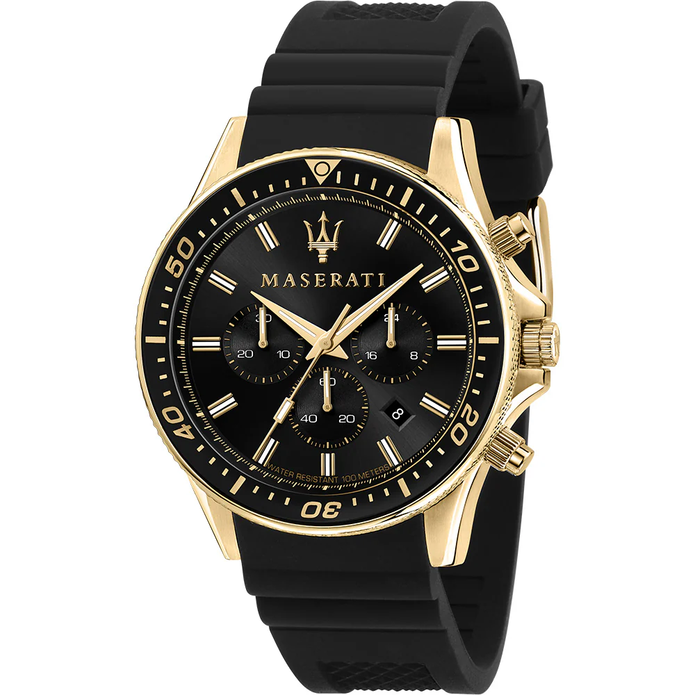 30270603-a_1220x1220_crop_center.jpg Maserati Sfida Chronograph Silicone Strap Black Dial Quartz - Image 1