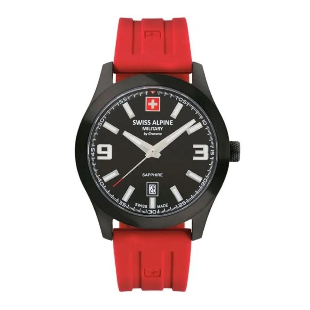 7056_1876_-_GW_LRG-2 Swiss Alpine Military Combat Pro Rubber Strap Black - Image 1