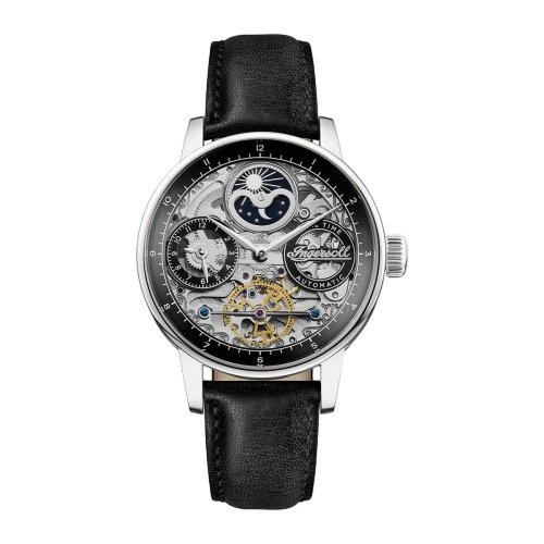 IMG_3683_pixian_ai Ingersoll The Jazz Sun and Moon Phase Leather Strap Skeleton Silver - Image 1