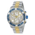 Invicta Pro Diver Chronograph Two Tone Stainless Steel Silver Dial Quartz