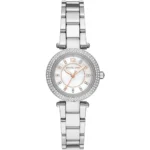 Michael Kors Mini Parker Crystal Accents Silver Dial Quartz