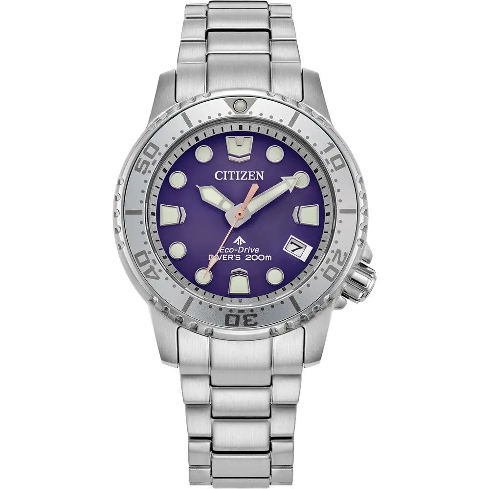 s-l1600-17 Citizen Promaster Dive Stainless Steel Purple Dial - Image 1